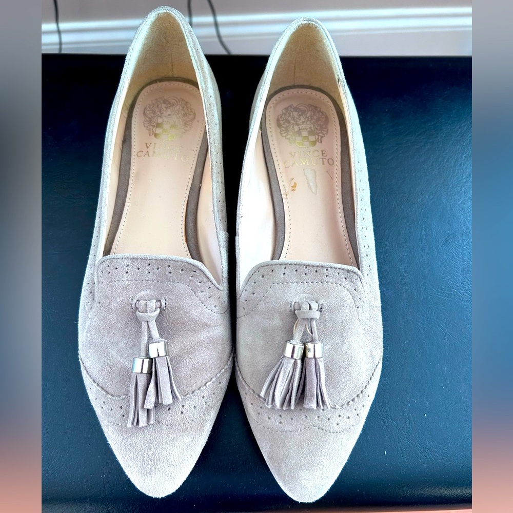Vince Camuto suede loafer with tassle